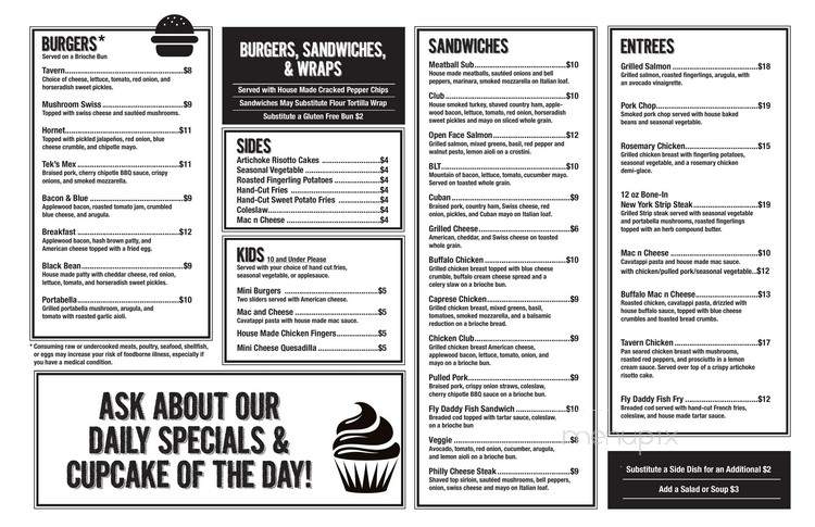 Tavern Six - Kirtland, OH menu_pic