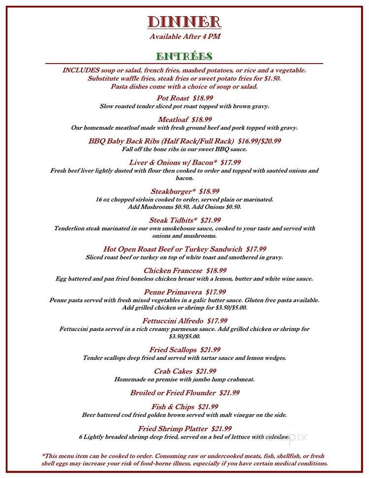 Country Corner Cafe - Southold, NY menu_pic