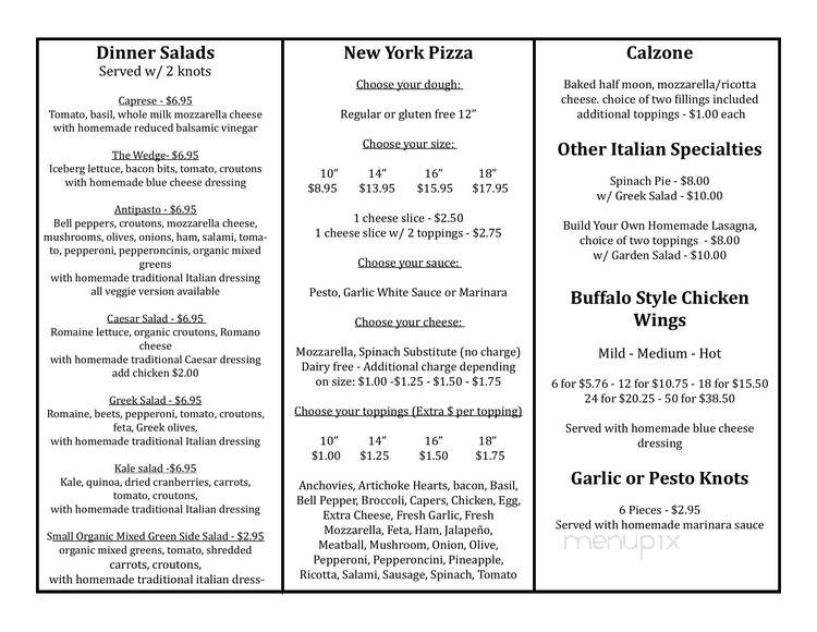 Mike's New York Pizzeria - Pahoa, HI menu_pic