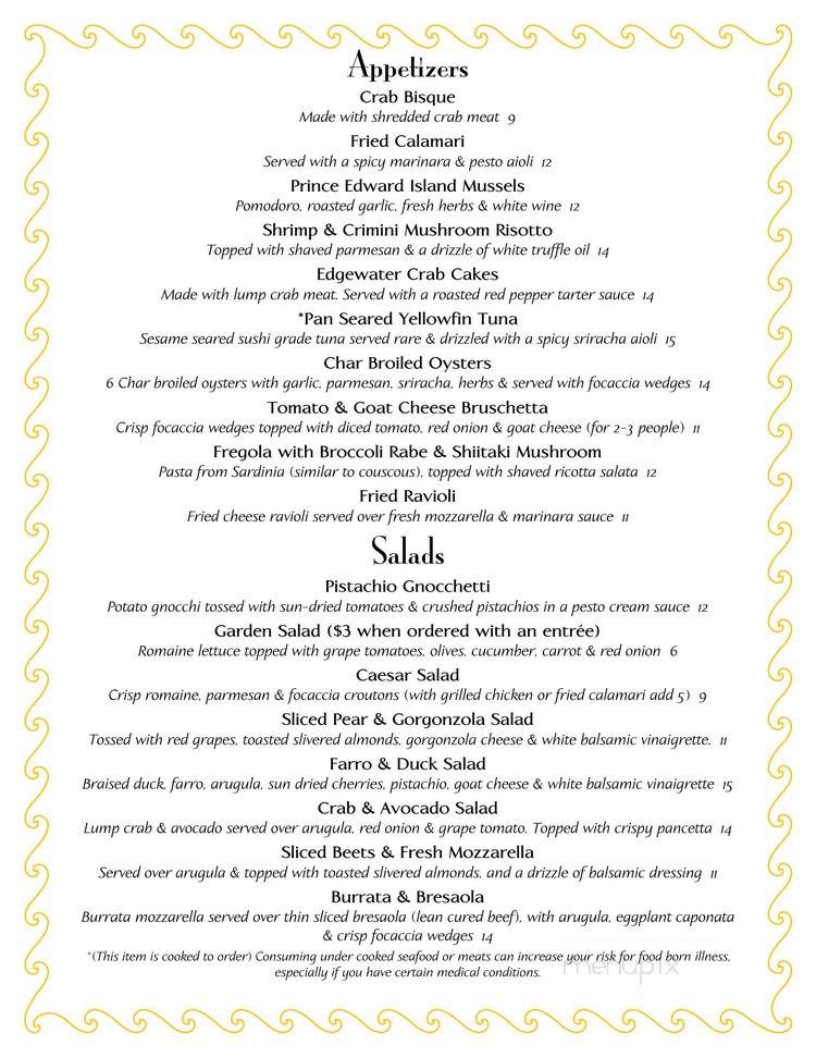 Edge Water Restaurant - Hampton Bays, NY menu_pic