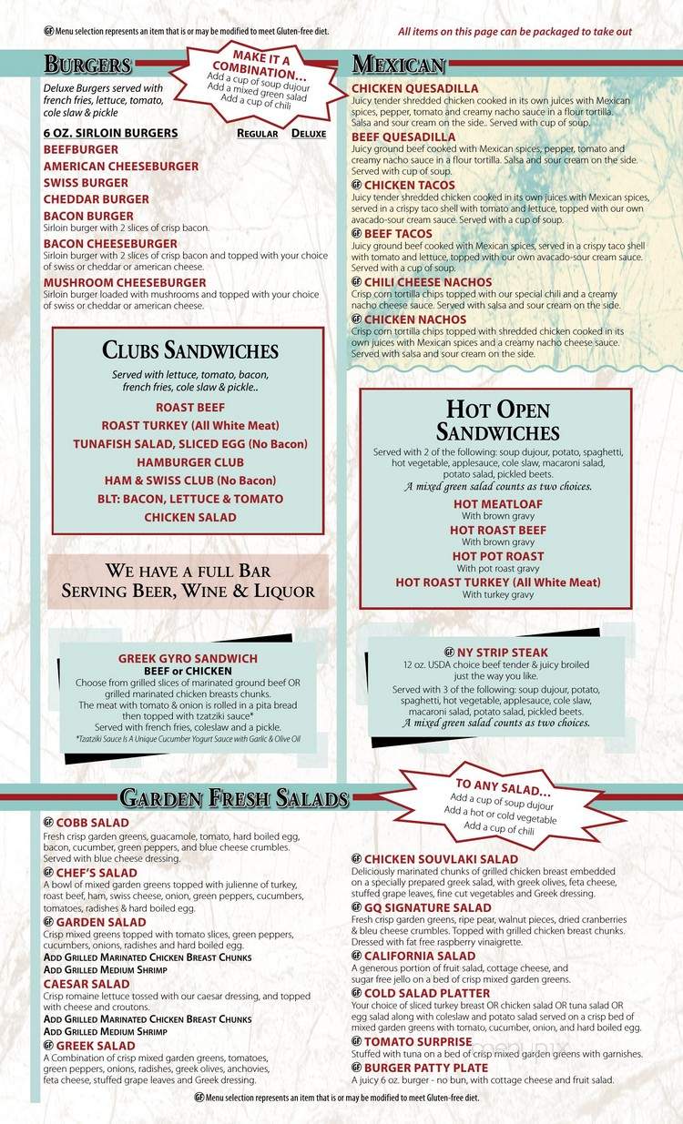 Glenville Queen Diner - Scotia, NY menu_pic