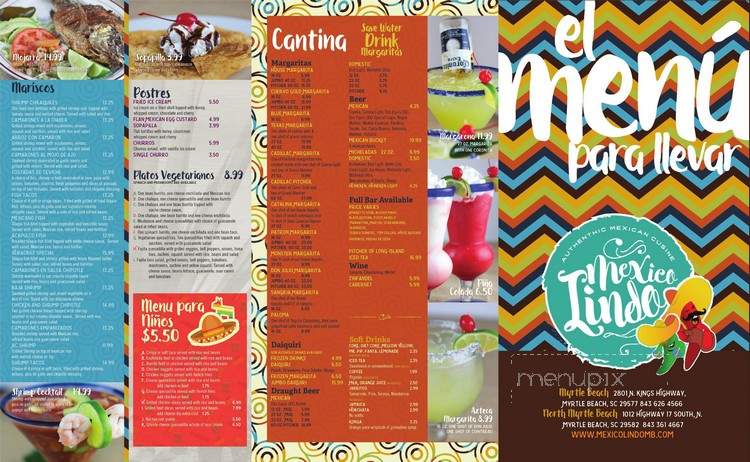 Mexico Lindo - Myrtle Beach, SC menu_pic