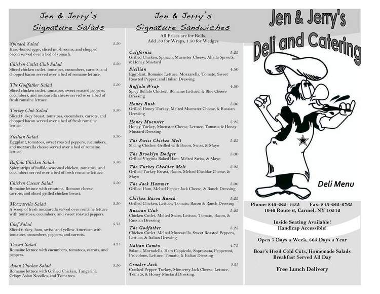 Jen & Jerry's Deli - Carmel, NY
