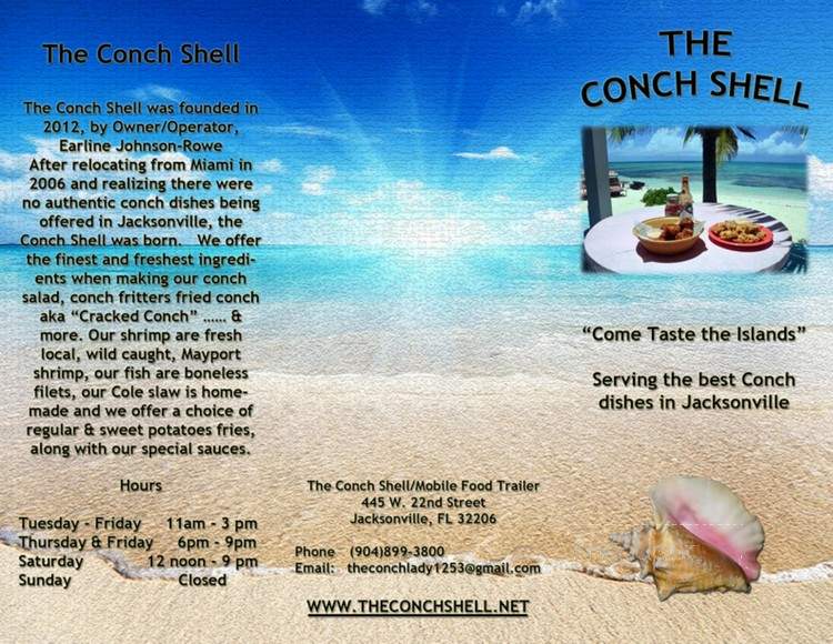 The Conch Shell - Jacksonville, FL menu_pic