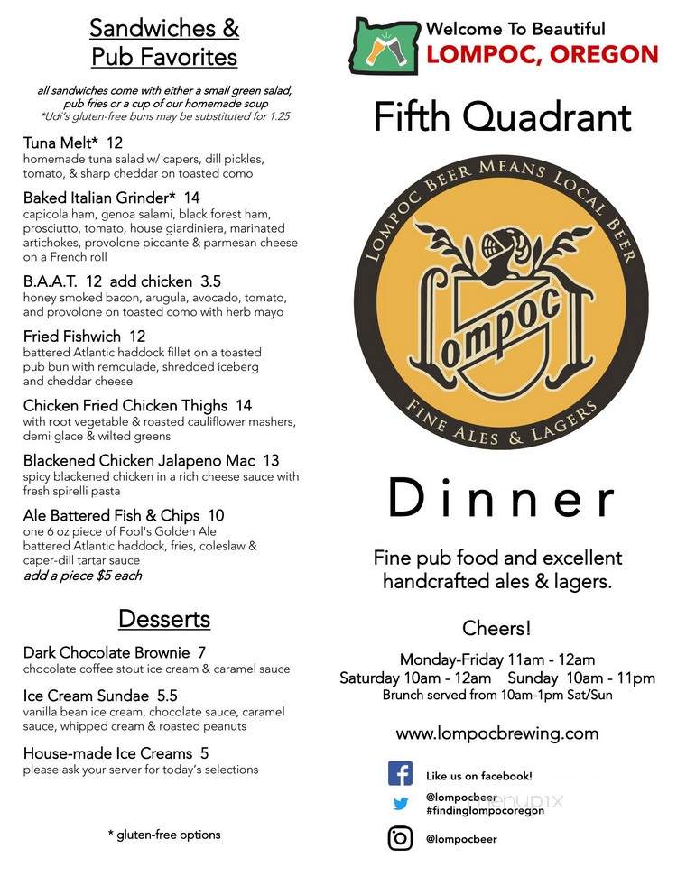 The Sidebar - Portland, OR menu_pic
