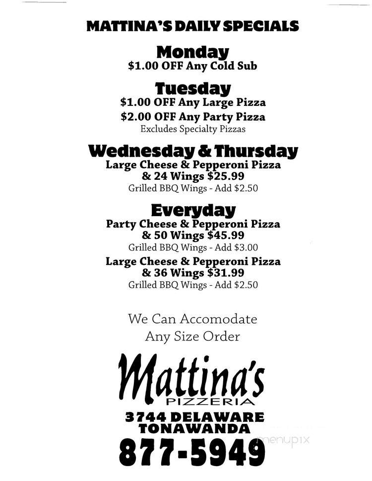 Mattina's Pizzeria - Kenmore, NY