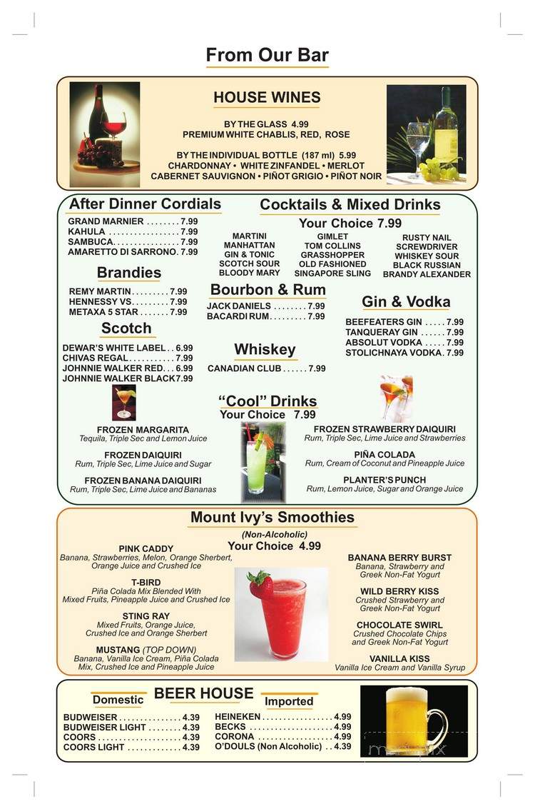 Mount Ivy Diner - Pomona, NY menu_pic