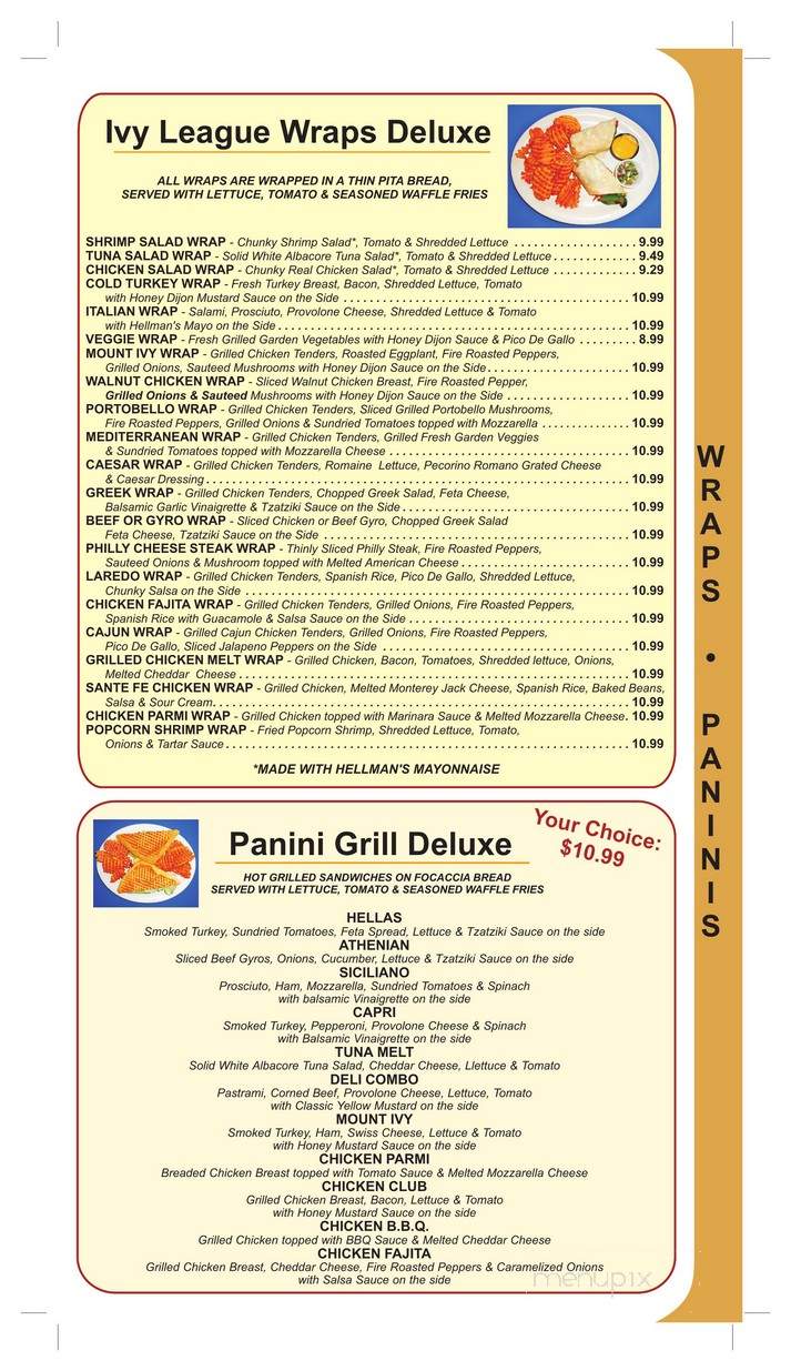 Mount Ivy Diner - Pomona, NY menu_pic