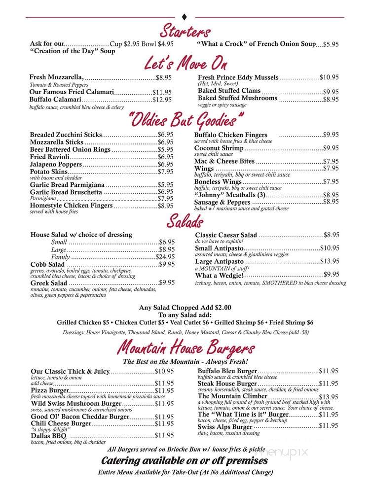 Mountain House - Sparkill, NY menu_pic