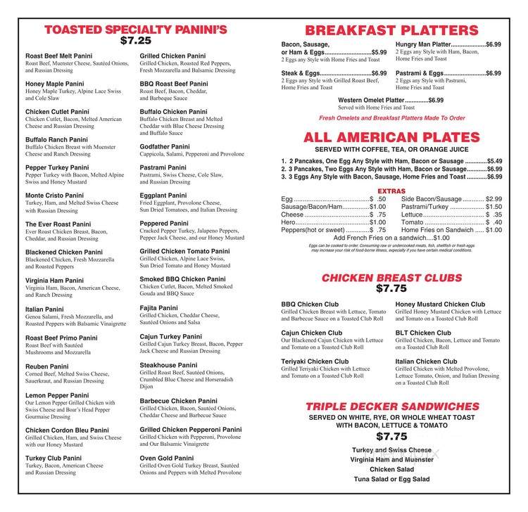 Sandwich Express - Plainview, NY menu_pic