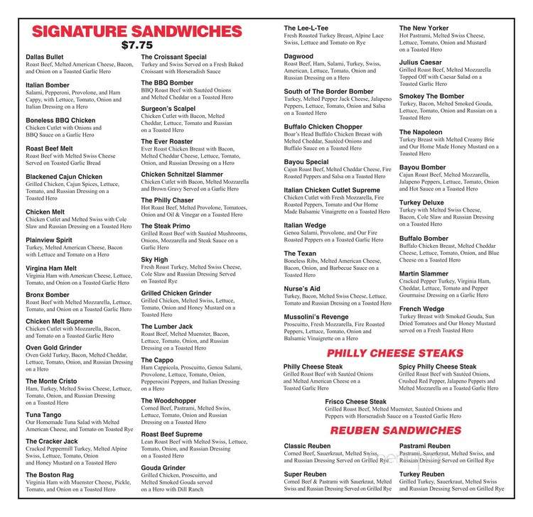 Sandwich Express - Plainview, NY menu_pic