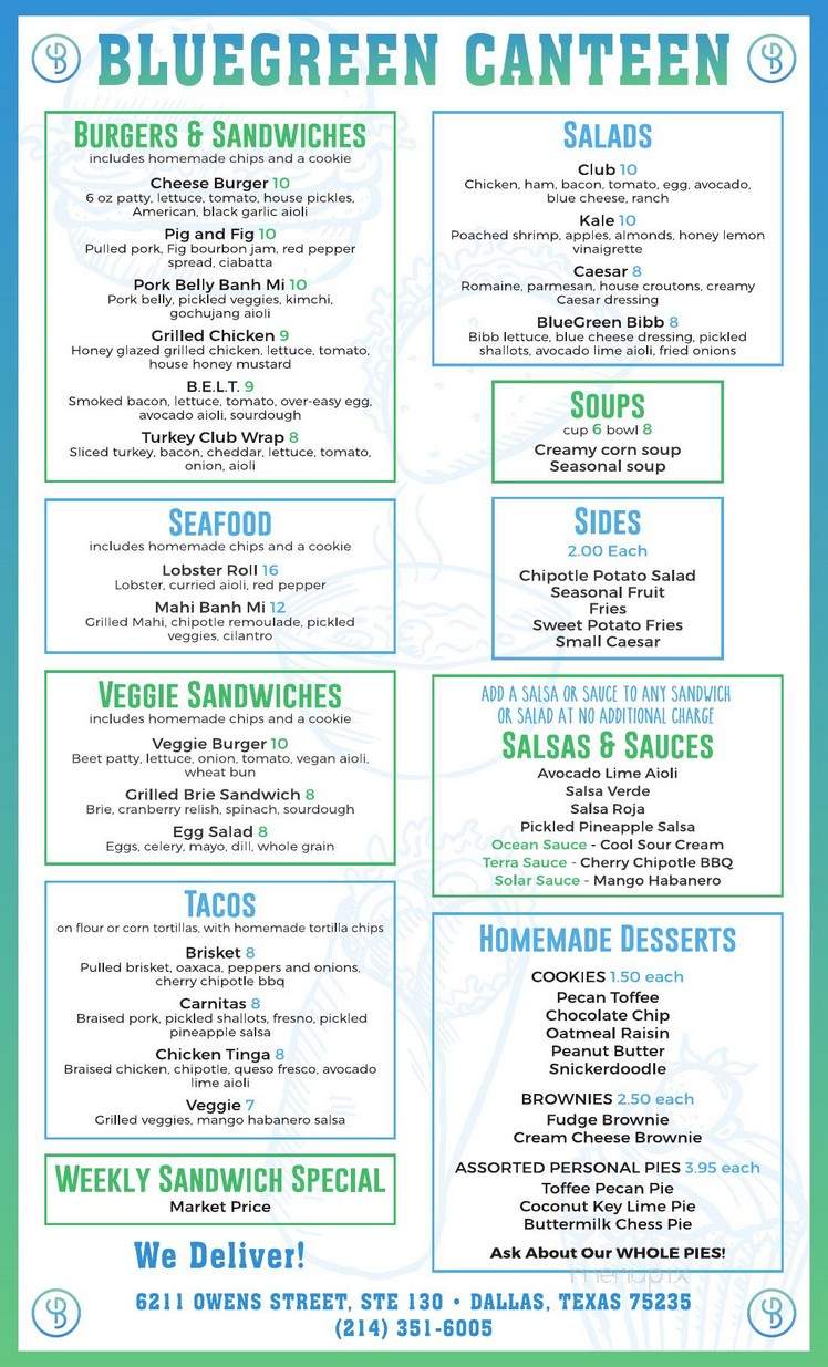BlueGreen Canteen - Dallas, TX