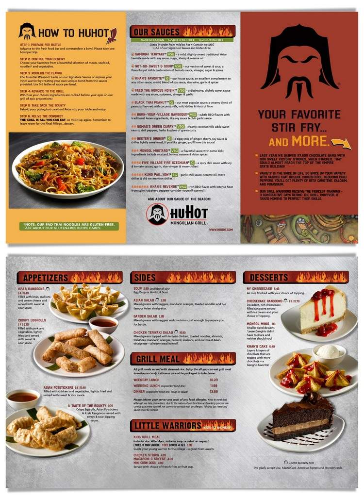 HuHot Mongolian Grill - Fargo, ND menu_pic