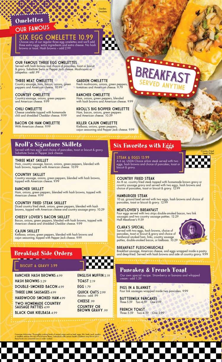Kroll's Diner - Mandan, ND menu_pic