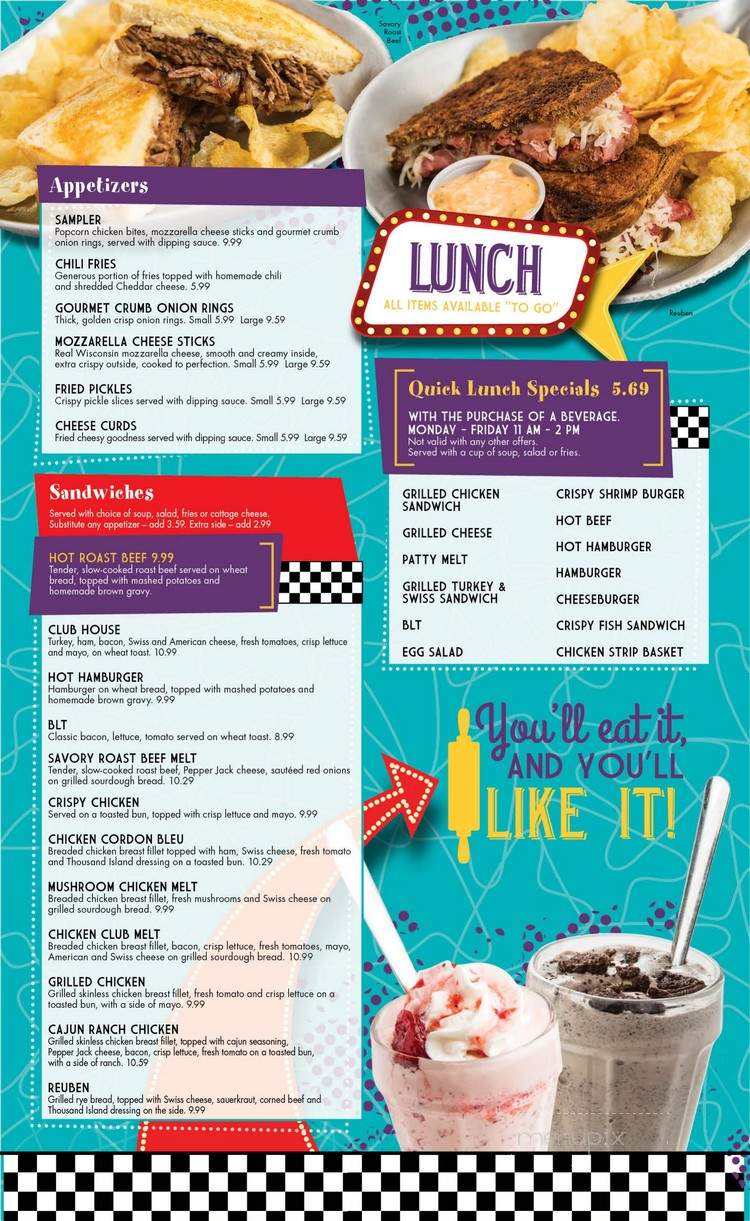 Kroll's Diner - Mandan, ND menu_pic