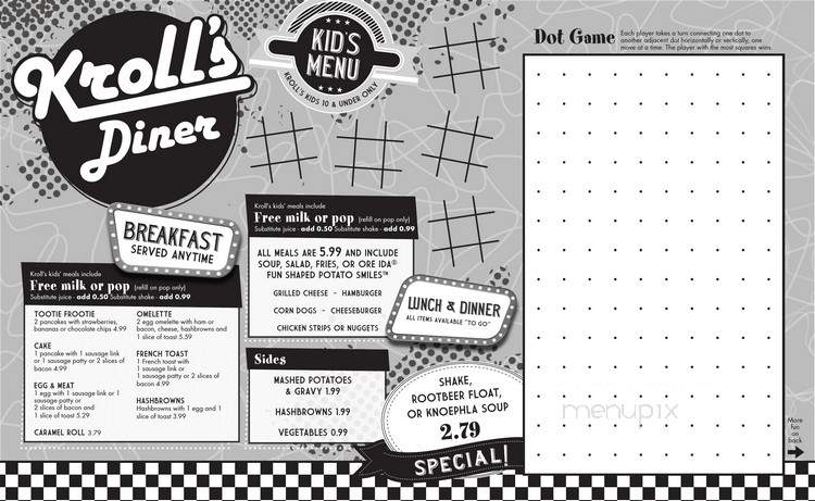 Kroll's Diner - Mandan, ND menu_pic