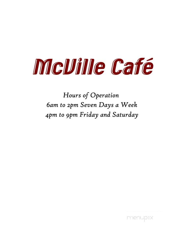 McVille Restaurant - Mcville, ND