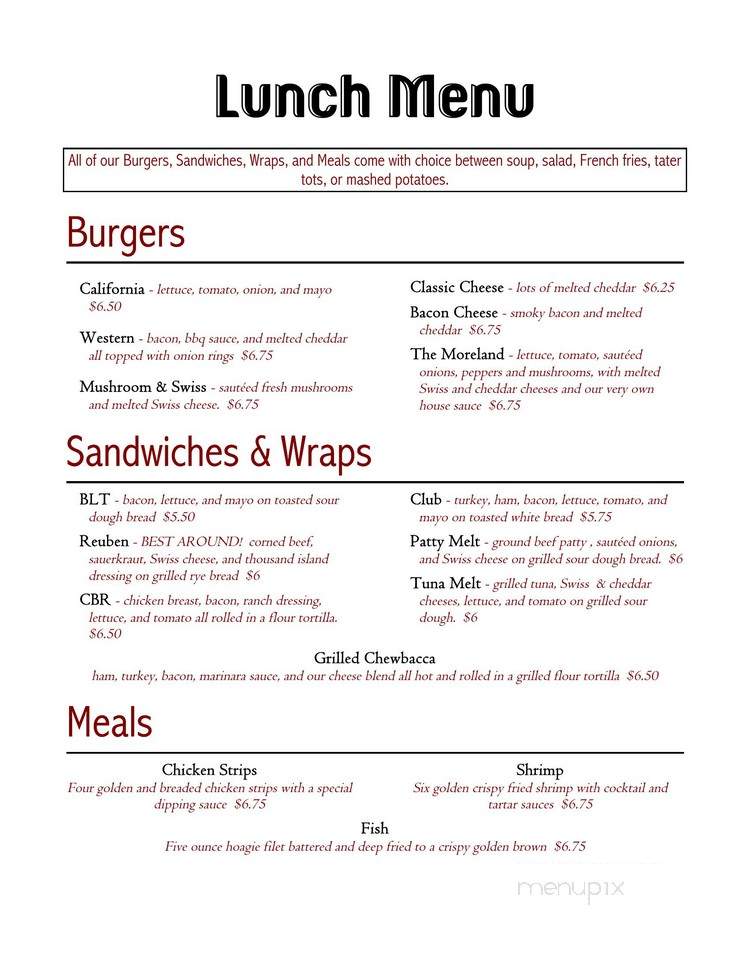McVille Restaurant - Mcville, ND menu_pic