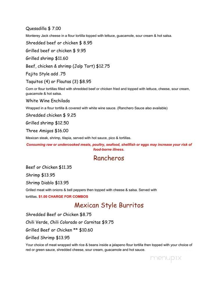 La Casita De Hoover's - Grove, OK menu_pic