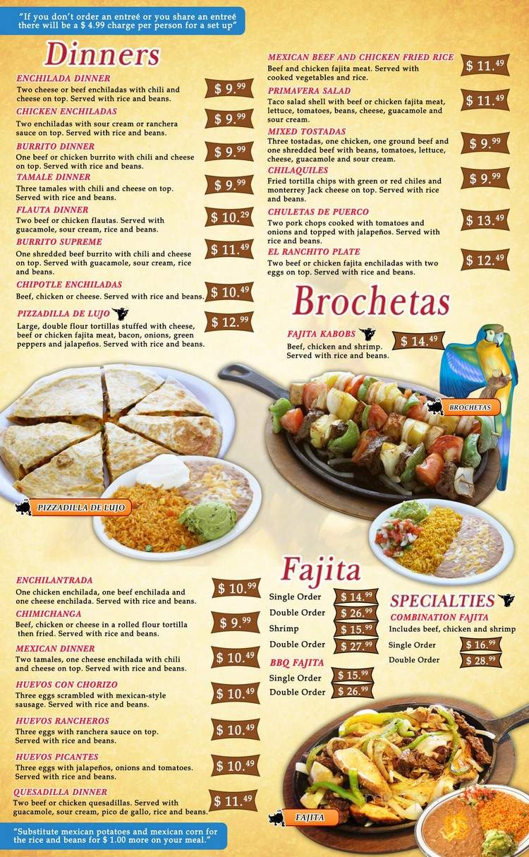 San Marcos Restaurant - Oklahoma City, OK menu_pic