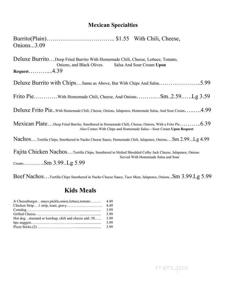 Tasty Burger - Choctaw, OK menu_pic