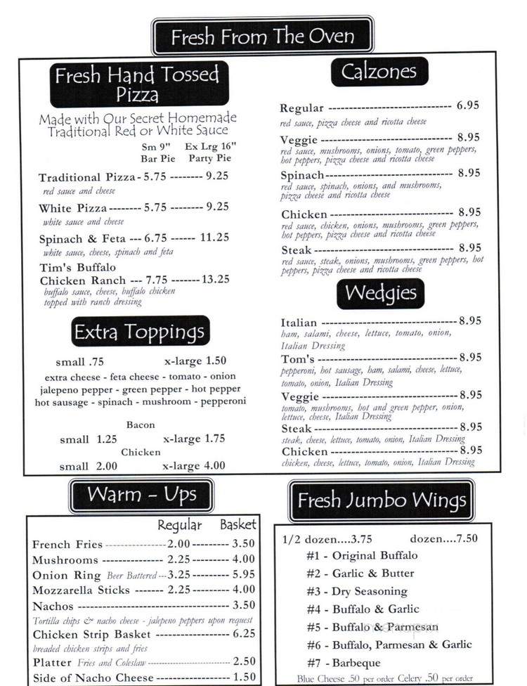 Alexion's Bar & Grill - Carnegie, PA menu_pic