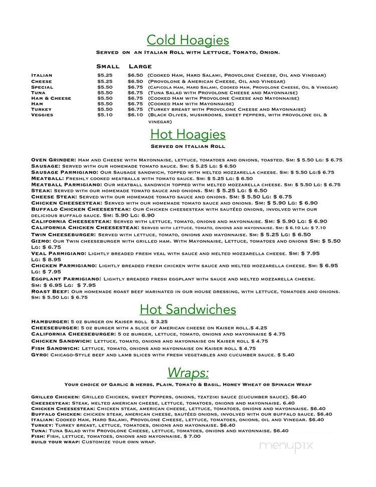 Bella Italia Restaurant - Oley, PA menu_pic