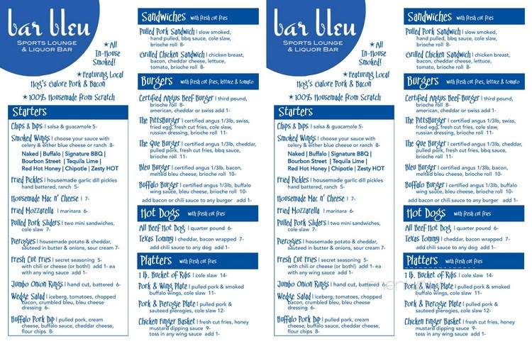 Beulah's Bar-B-Que - State College, PA menu_pic