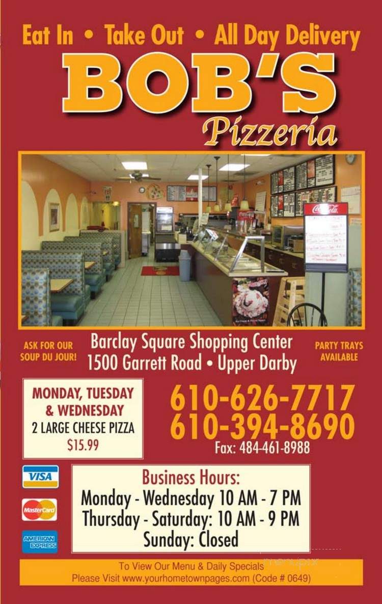 Bob's Pizzeria - Upper Darby, PA