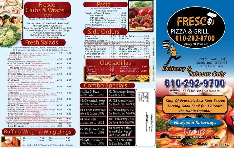 Fresco Pizza & Grill - King Of Prussia, PA menu_pic
