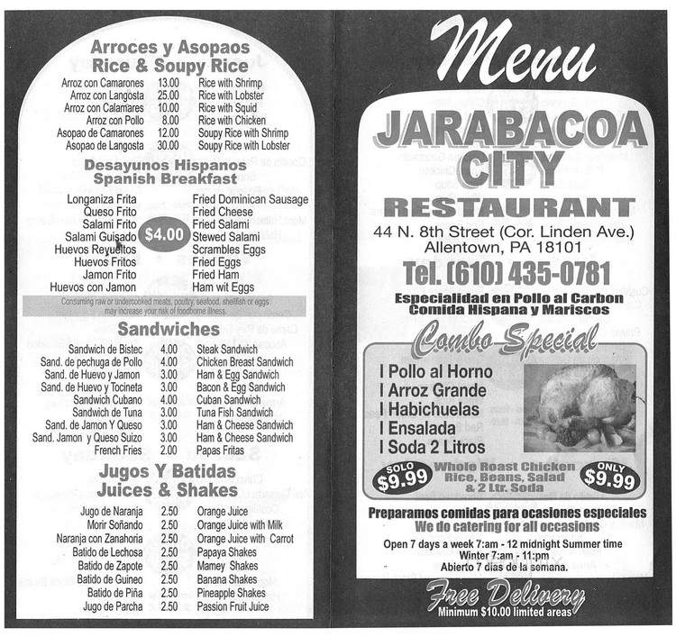 Jarabacoa City Restaurant - Allentown, PA