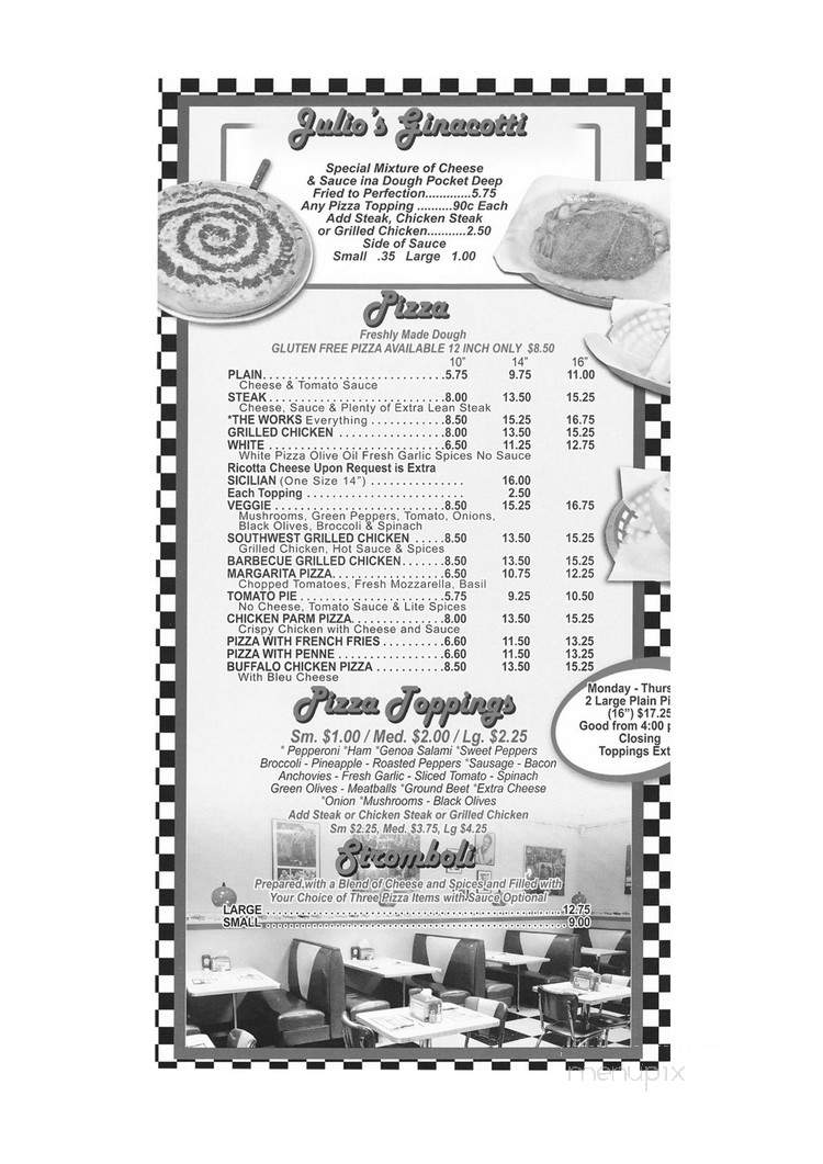 Julio's Famous Pizzeria - Fairless Hills, PA menu_pic
