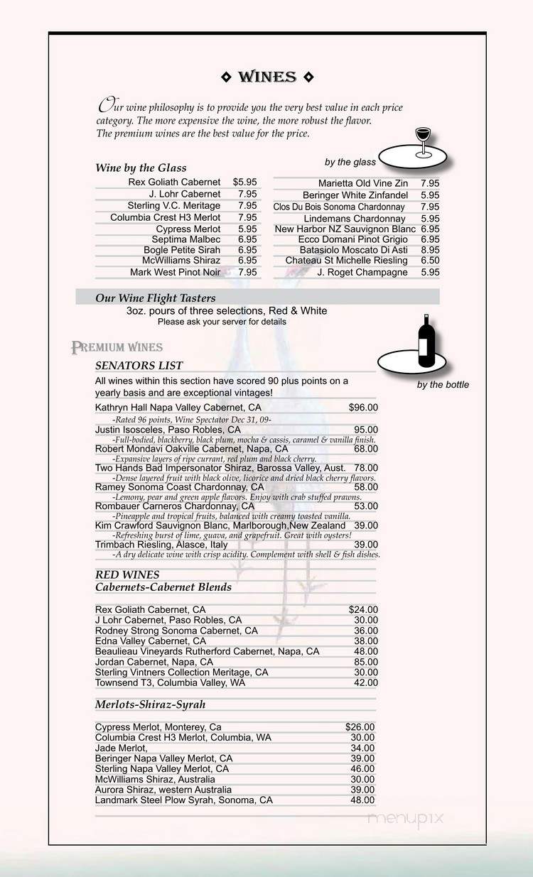 Pump House Restaurant & Saloon - Fairbanks, AK menu_pic