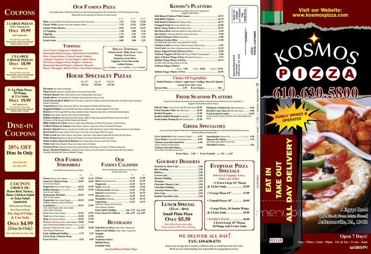Kosmos Pizza - Eagleville, PA