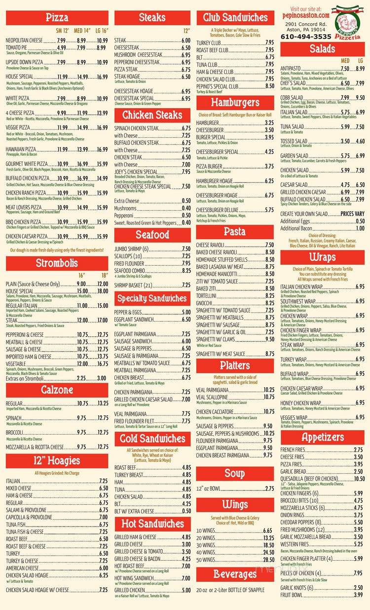 Pizza Men - Aston, PA menu_pic