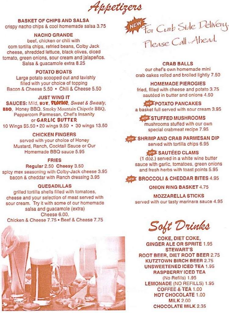 Ringer's Roost - Allentown, PA menu_pic