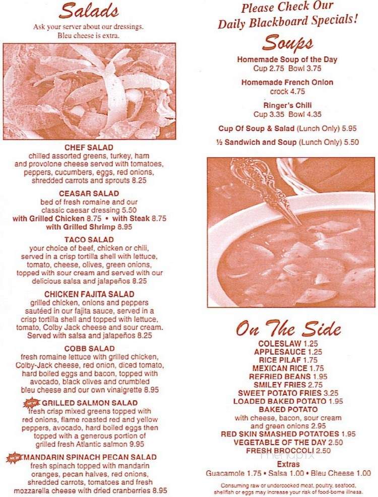 Ringer's Roost - Allentown, PA menu_pic