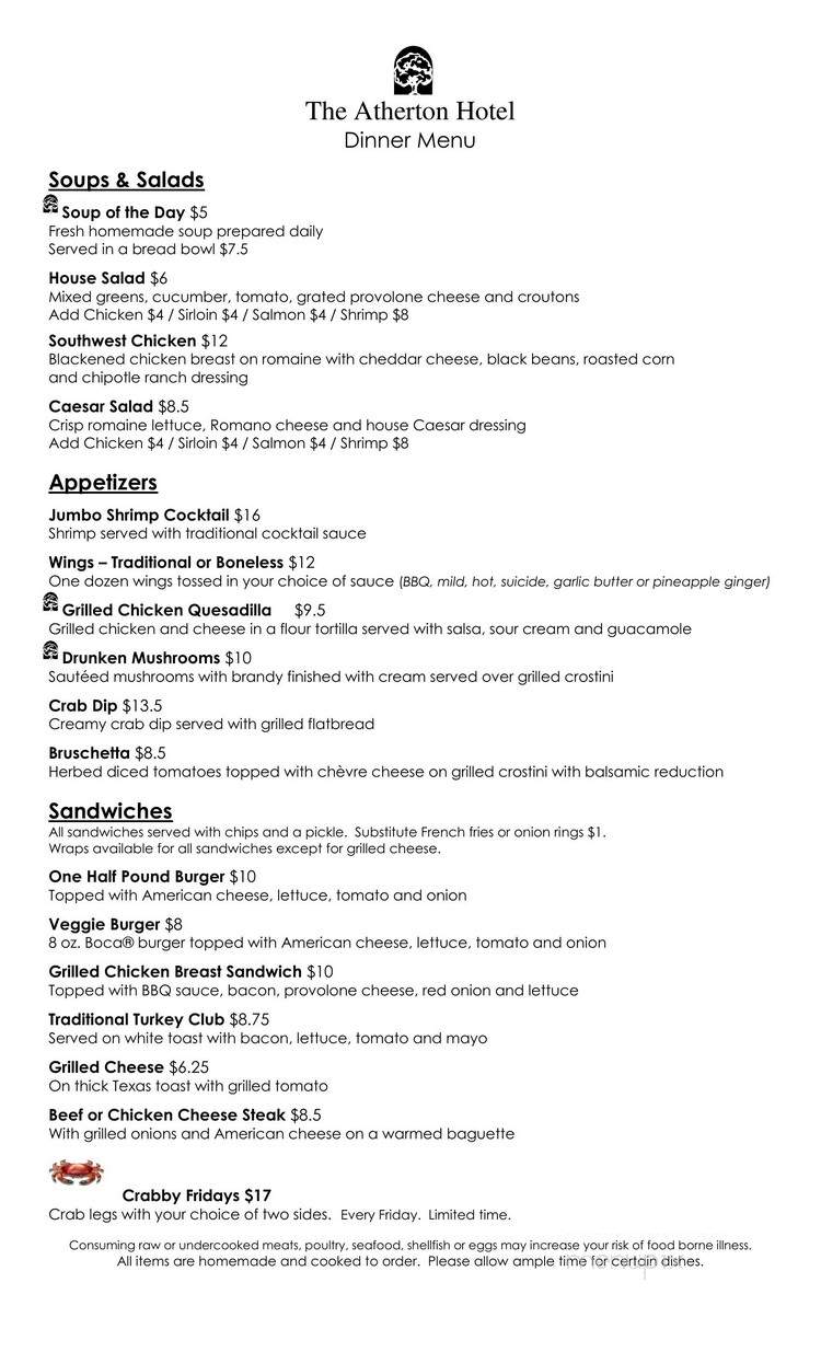 Tarragon - State College, PA menu_pic
