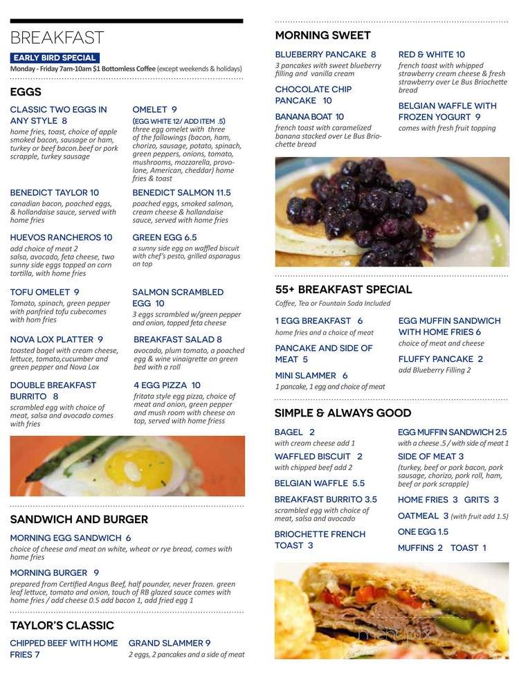 Taylor's Restaurant - Philadelphia, PA menu_pic