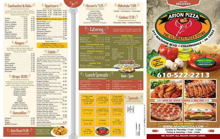 Vera's Pizza - Darby, PA menu_pic