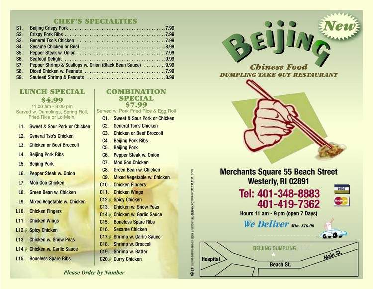 Beijing Dumpling Takeout - Westerly, RI menu_pic