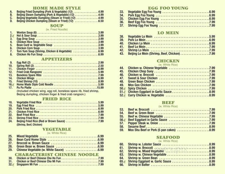 Beijing Dumpling Takeout - Westerly, RI menu_pic