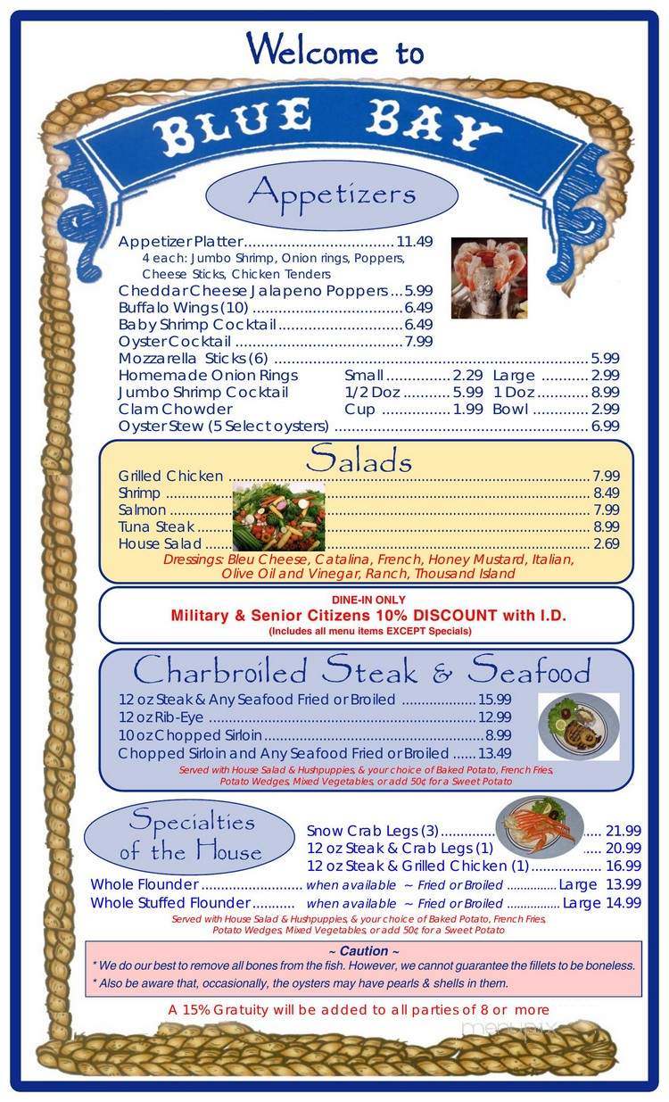 Blue Bay Seafood Of Gaffney - Gaffney, SC menu_pic