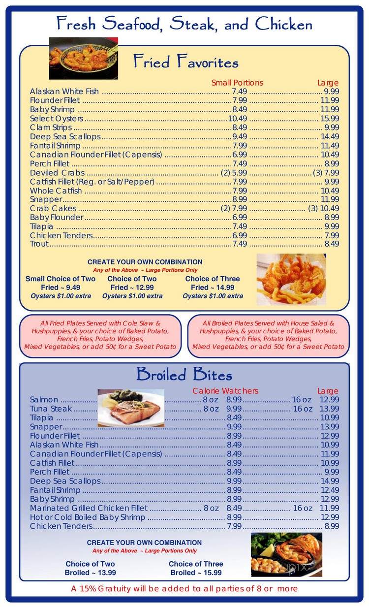 Blue Bay Seafood Of Gaffney - Gaffney, SC menu_pic