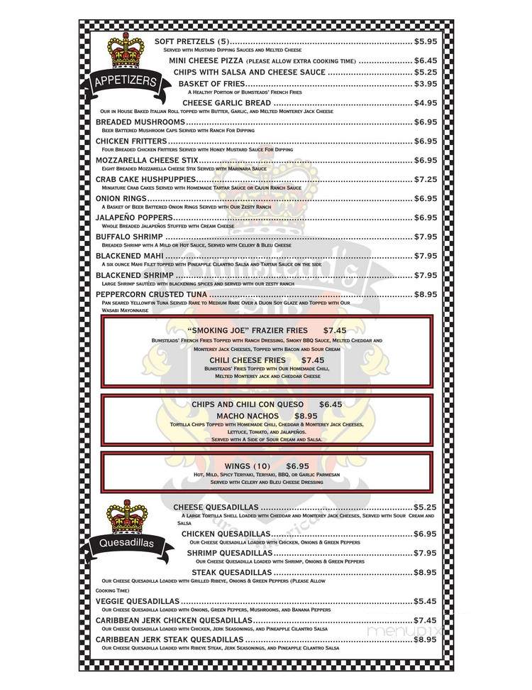 Bumstead's - Myrtle Beach, SC menu_pic