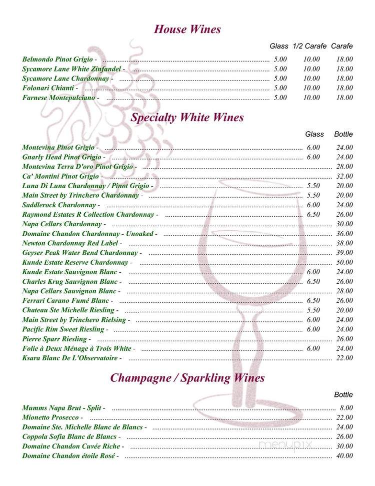 Pacino's Mediterranean Grille - Murrells Inlet, SC menu_pic