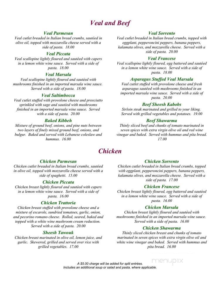 Pacino's Mediterranean Grille - Murrells Inlet, SC menu_pic