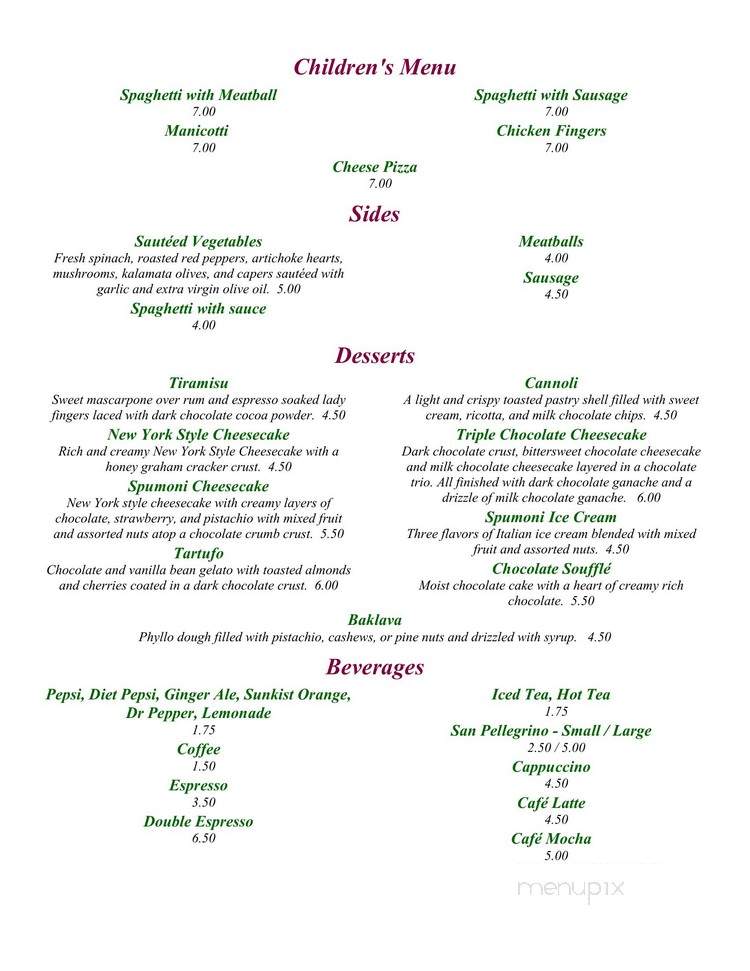 Pacino's Mediterranean Grille - Murrells Inlet, SC menu_pic