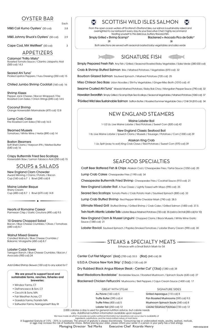 McCormick & Schmick's - Denver, CO menu_pic
