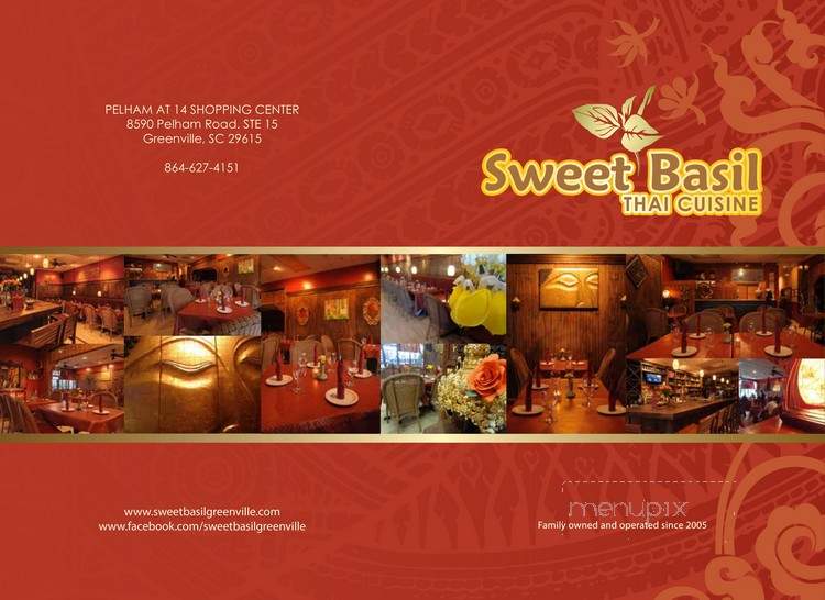 Sweet Basil Thai Cuisine - Greenville, SC menu_pic